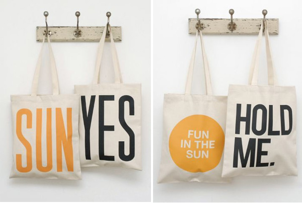 Alphabet Bags: Yes Tote Bags