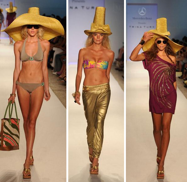 Trina Turk's Hat; Trina Turk's Swimwear Runway Show Miami; Louise Green Millinery