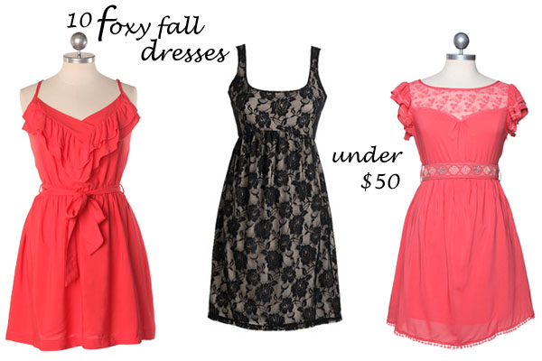 Foxy Fall Dresses; cute affordable fall dresses; Fall dresses under $50; cute fall dresses, cute dresses for fall