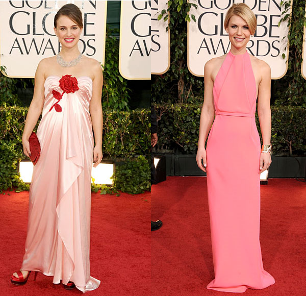 Golden Globes Natalie Portman dressl Golden Globes Claire Danes Calvin Klein dress