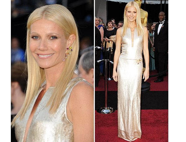 gwyneth paltrow oscars red carpet calvin klein collection