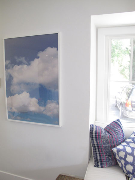 cloud photos; cloud art; inexpensive large-scale art; chic canvas