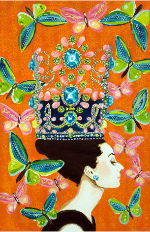 Audrey Hepburn paintings by Sarah Ashley Longshore at Gallery Orange in New Orleans, LA
