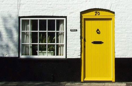 yellow exterior doors