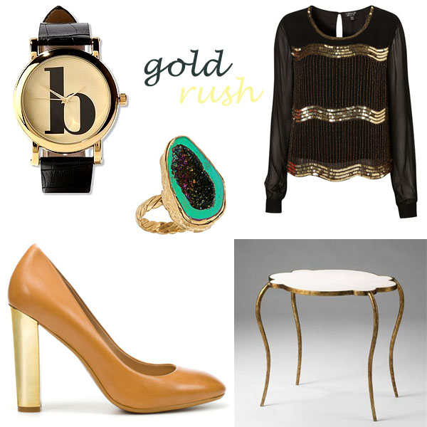 fall fashion trends; gold accessories