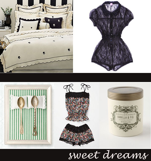 chic loungewear; chic bedding; chic lingerie; cute pajamas; spoon art