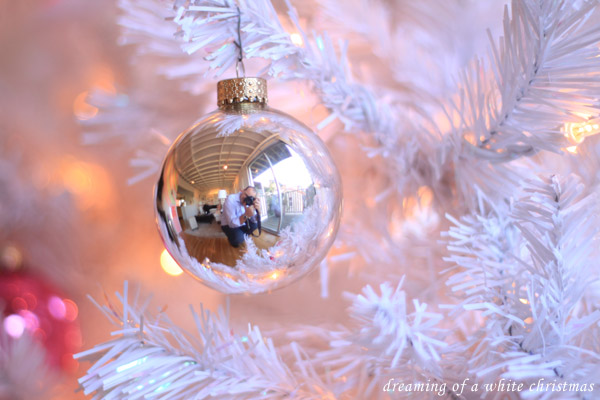 white christmas tree; diy christmas decorations