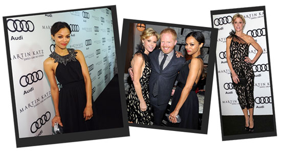 Audi and Martin Katz Golden Globes Kick-Off Party at Cecconi's West Hollywood: Zoe Saldana and Julie Bowen