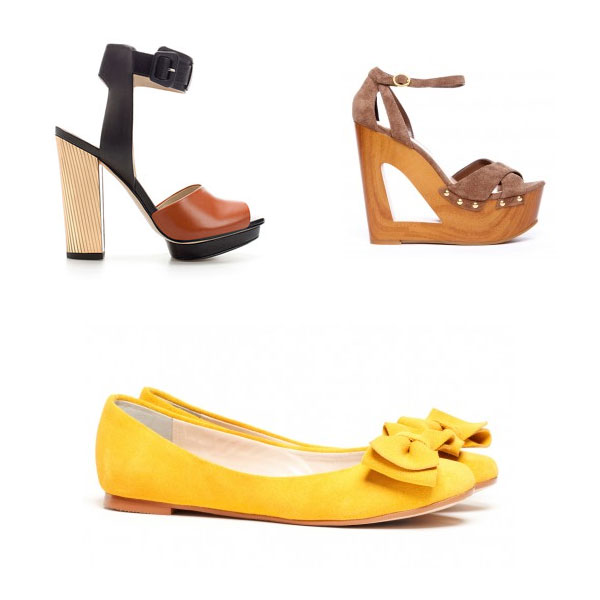 summer_into_fall_shoes; cute flats; affordable flats; yellow flats; yellow shoes; zara heels; suede wedges