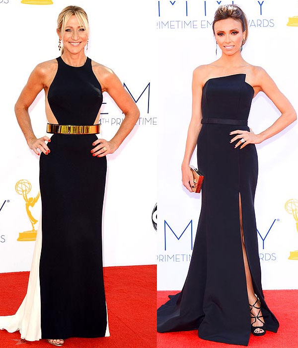 emmys best dressed sleek, sporty and graphic, cool cut-outs edie falco, giuliana rancic