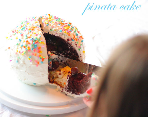 pinata cake; how to make a piñata cake