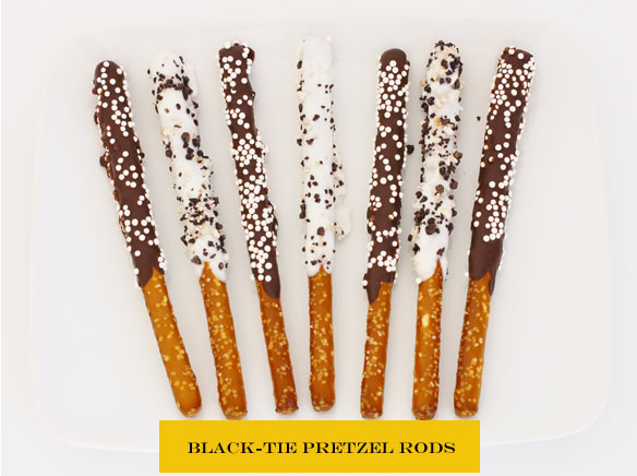 black-tie pretzel rods oscar party snacks