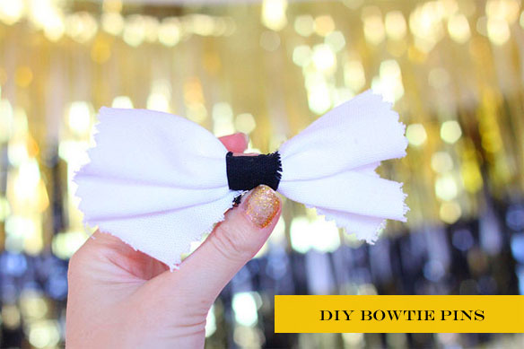 diy bowtie pins as party favors oscars party favors diy photo booth props oscar party