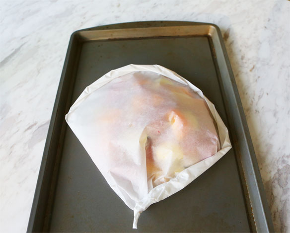 how to wrap en papillote; how to cook in paper