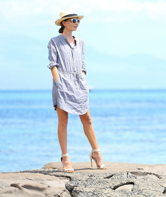 into the blue; grey sundry dress; sundry coverup; comfy summer dresses; lightweight summer dresses; what to wear in the desert; what to wear on tropical vacation; what to wear to hawaiii
