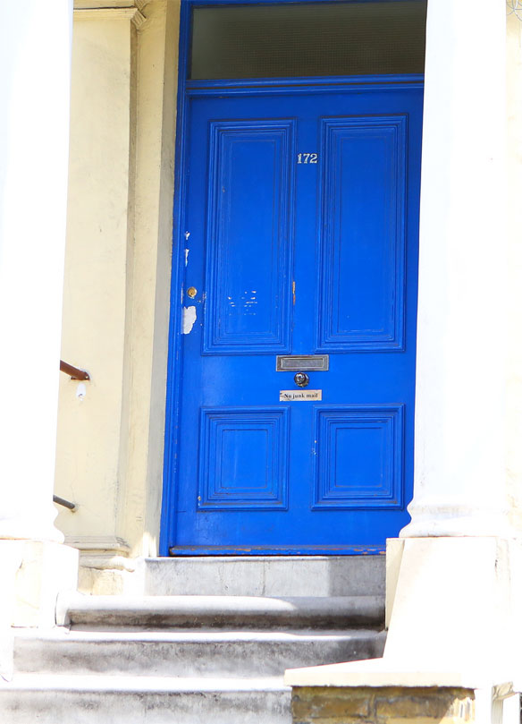 london blue door