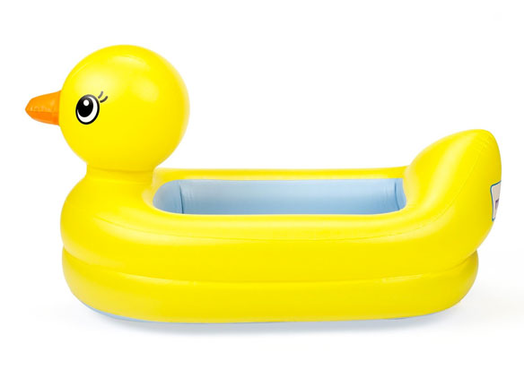 inflatable duck bath; inflatable duck drink holder keep drinks on ice munchkin duck bath