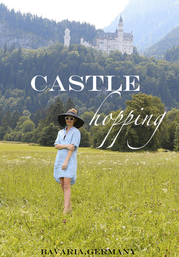 Neuschwanstein Castle bavaria germany, cute denim dresses; cute chambray dresses; cloth and stone chambray dress anthropologie; how to style a denim dress; how to wear a denim dress