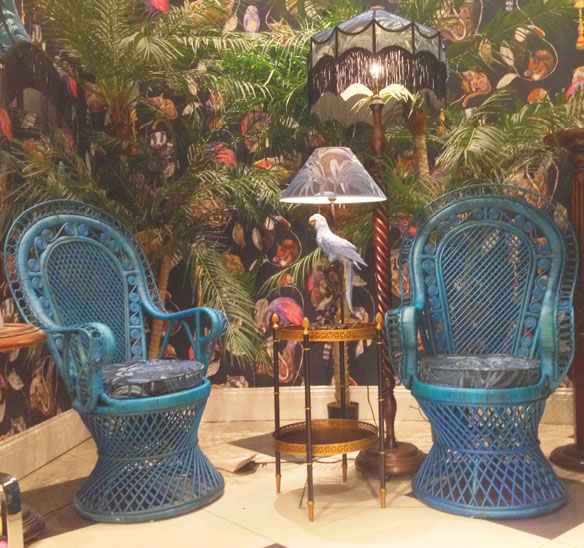 blue peacock chairs