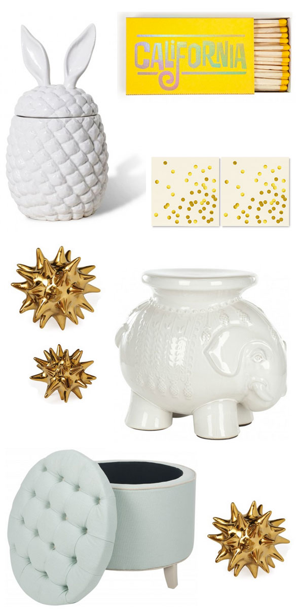 where to find gold sea urchins where to find those gold spiky home decor things lulu & georgia; chic home decor stores; best online sources for home decor and hostess gifts; cute tufted ottoman cute tufted stools plat blue; 