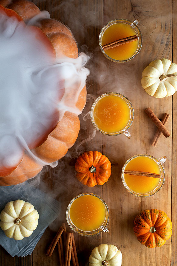 honestly yum diy halloween pumpkin punch on dry ice recipe