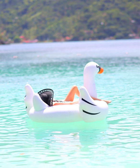 Giant swan float | KELLY GOLIGHTLY