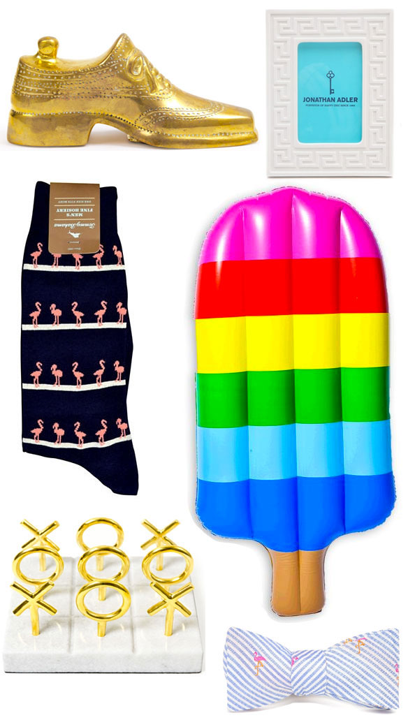 Creative Father's Day Gift Ideas: A POPsicle pool float for your Pops? Flamingo bowties + socks + more prezzies for your pops!