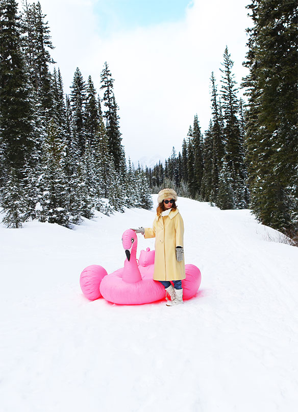 Pool Flamingo Goes to Banff | KELLY GOLIGHTLY