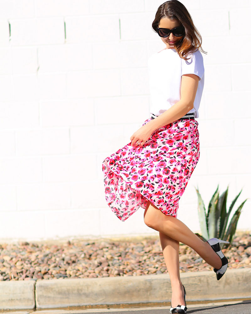 How To Wear a Floral Skirt #kellygolightly #katespade