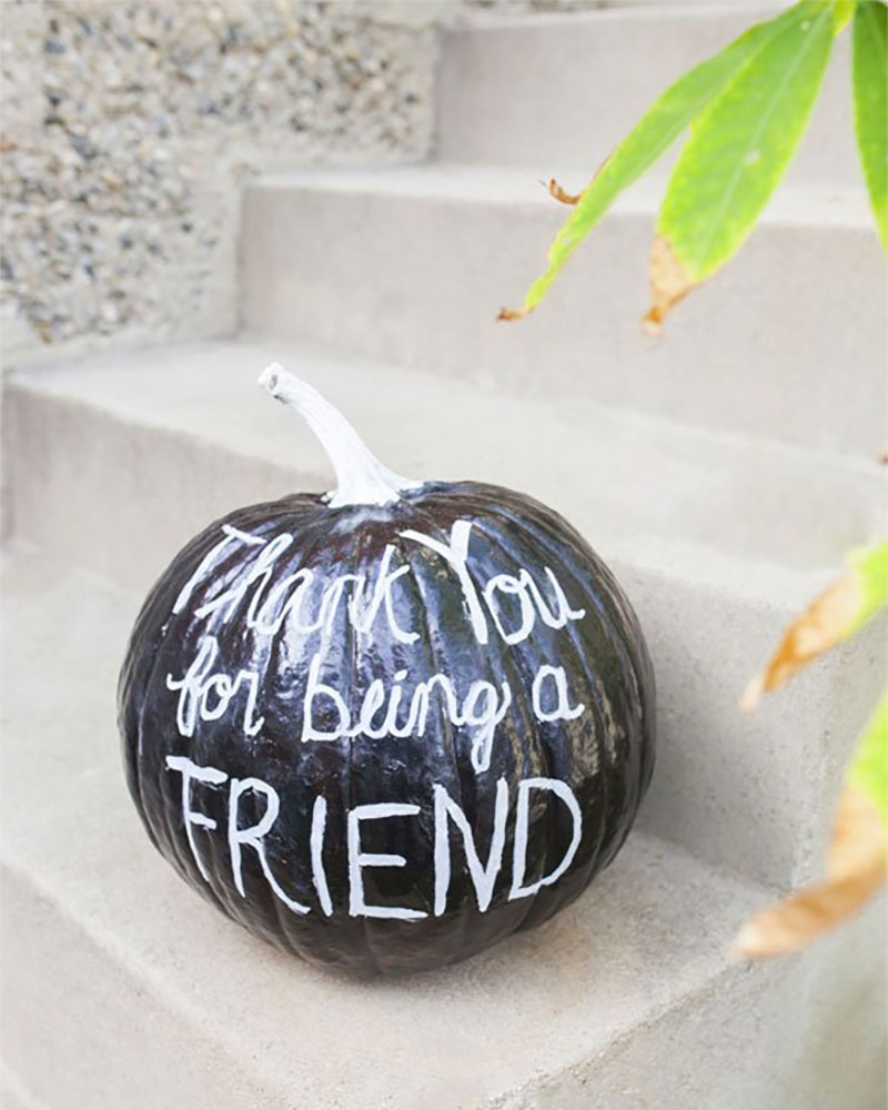 Thank you for being a friend. #kellygolightly #thanksgiving #pumpkindiy