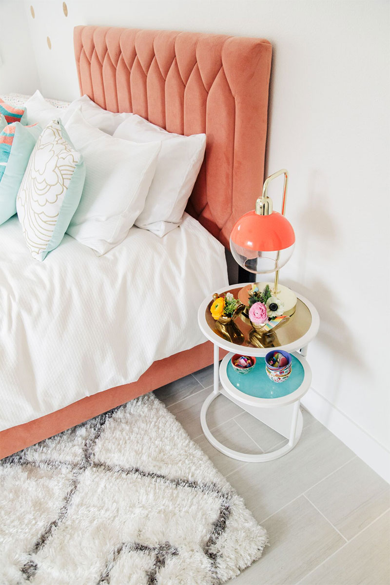Colorful Decor: Oh Joy! decorates this cute kid's room in Kelly Golightly's house with an affordable headboard from Target. #ohjoy #targetstyle #villagolightly #interiordesign #ohjoyfurniture