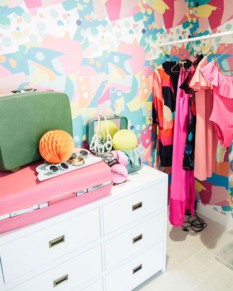 Colorful Wallpaper: Oh Joy! for Target in Kelly's Golightly's guest bedroom. #ohjoy #targetstyle #villagolightly #interiordesign #wallpaper #colorfulwallpaper
