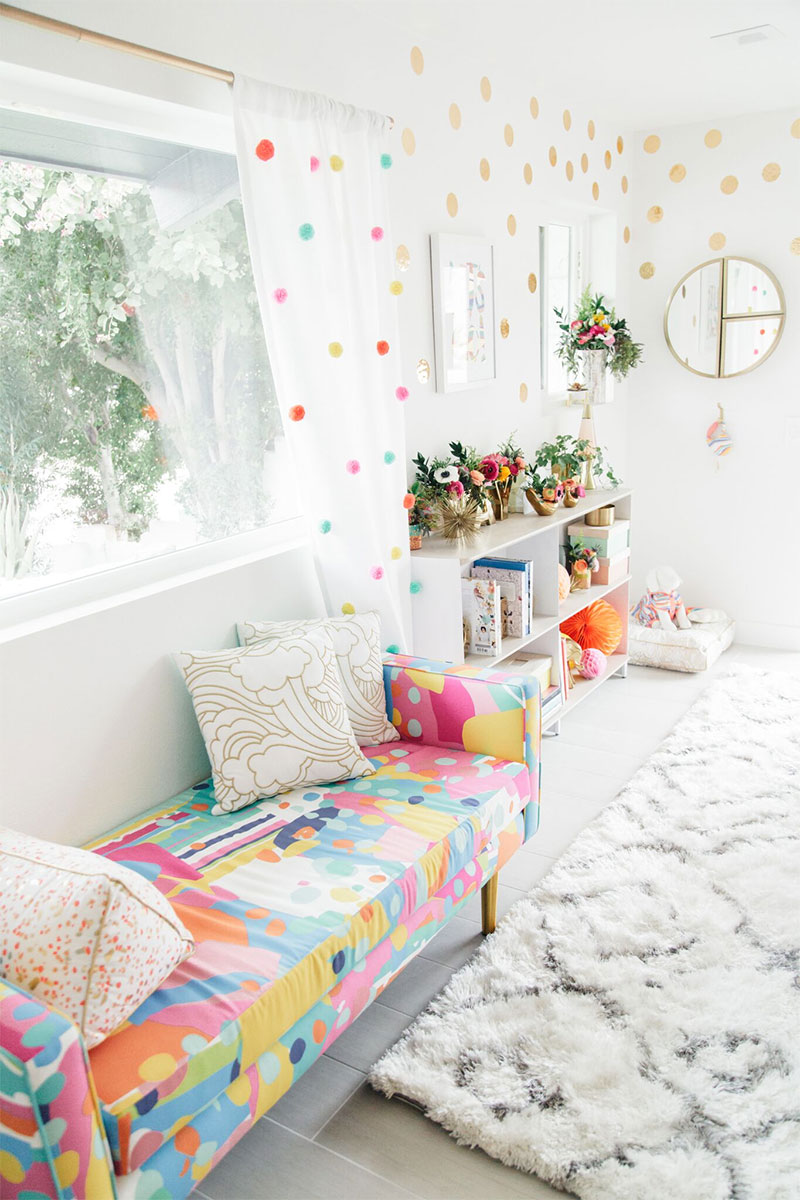 Colorful Decorating Ideas: Oh Joy! decorates Kelly Golgihtly's bedroom. #ohjoy #kellygolightly #targetstyle #villagolightly #interiordesign
