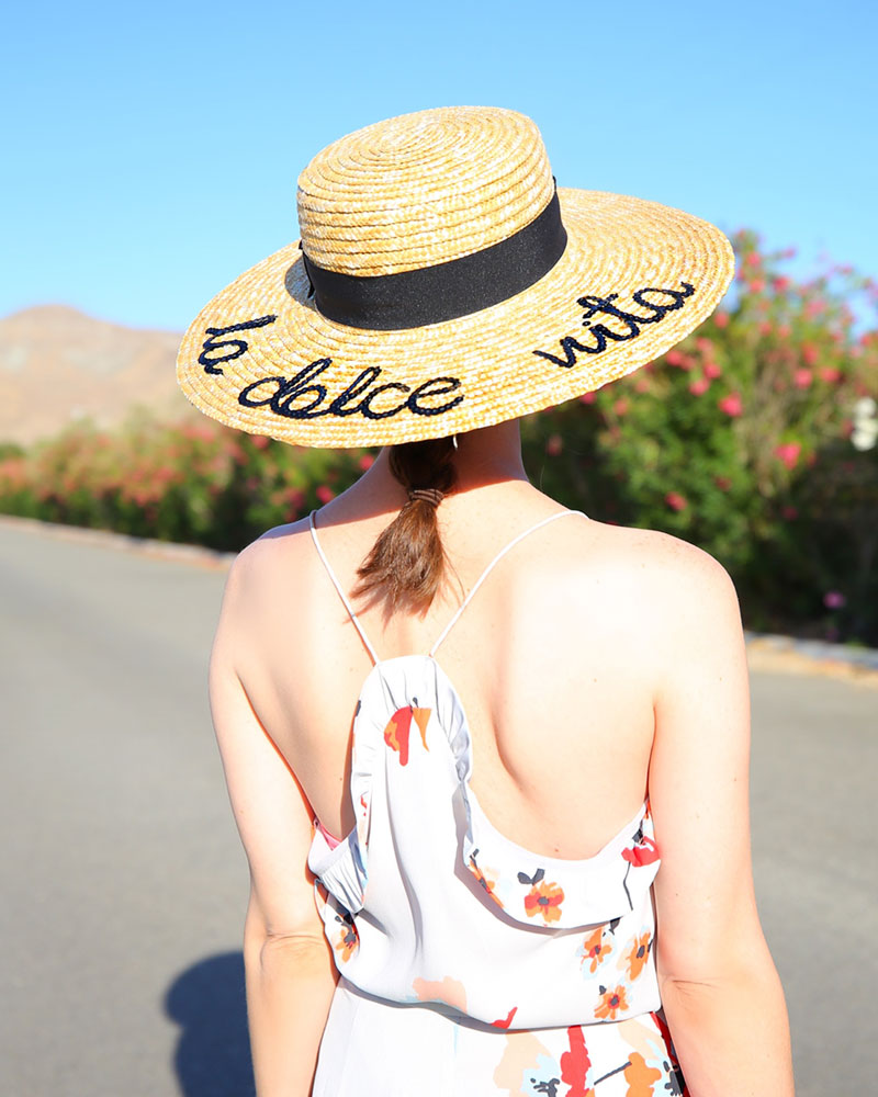 Love this La Dolce Vita boater hat for summer! #kellygolightly #boaterhat #strawhats #wordhats