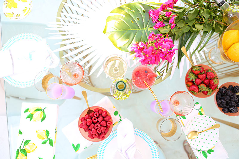 How to Host a Slim Aarons Party with a DIY Sangria Bar.
