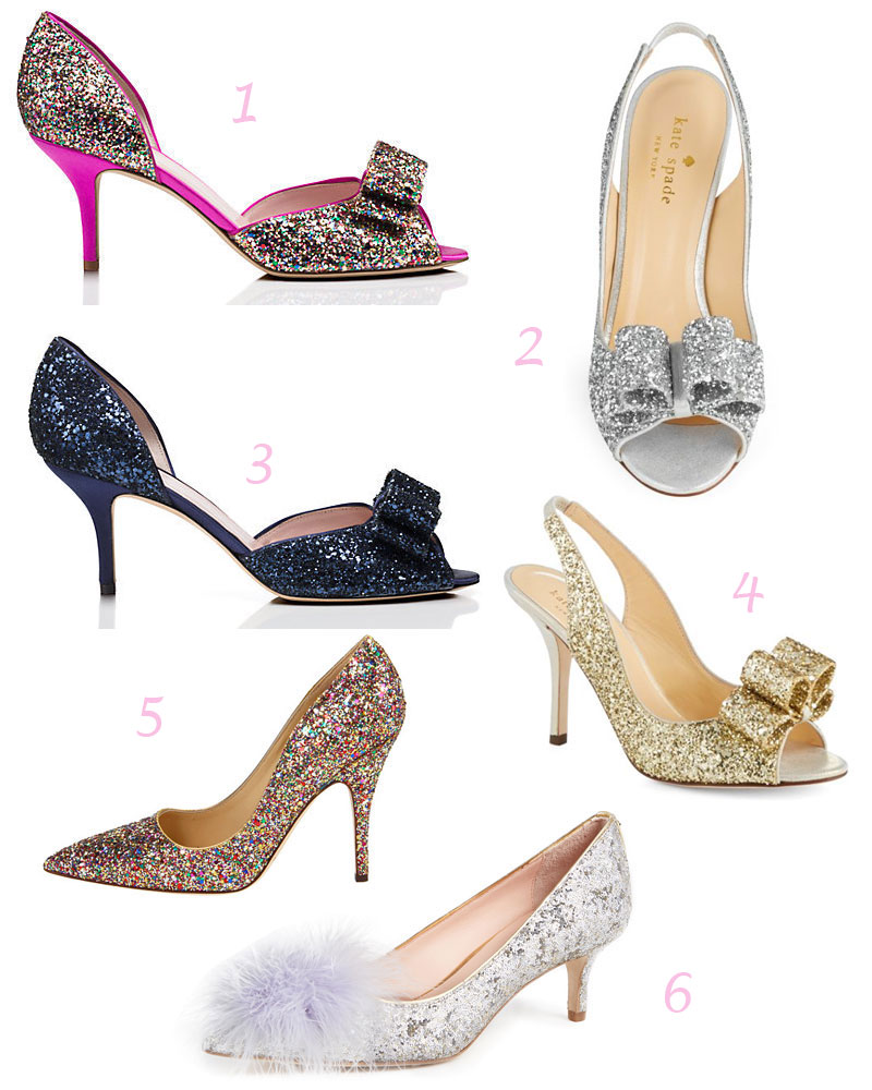 Best Sparkly Heels: A Roundup of My Favorite Sparkly Glitter Heels #kellygolightly #katespade #jimmychoo