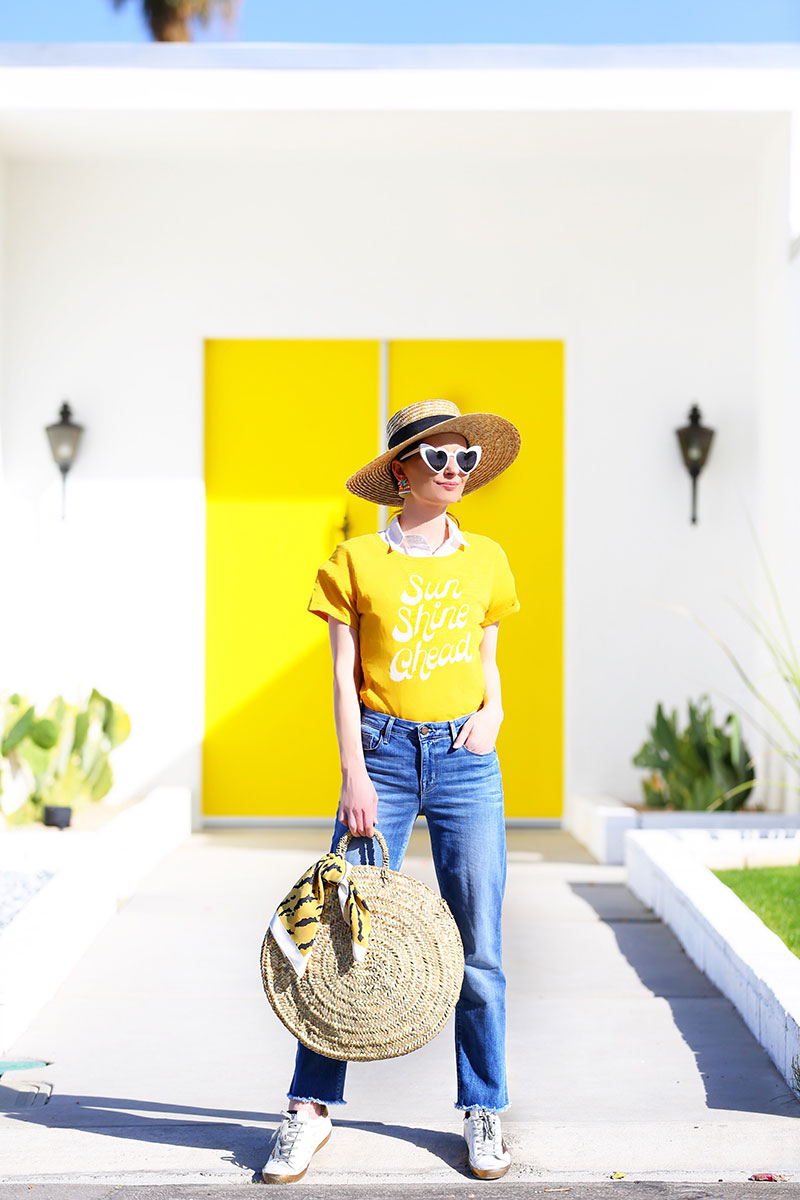 Do You Feel Pretty? Weigh in over on the blog... #kellygolightly #yellowdoors #palmsprings #yellowdoor
