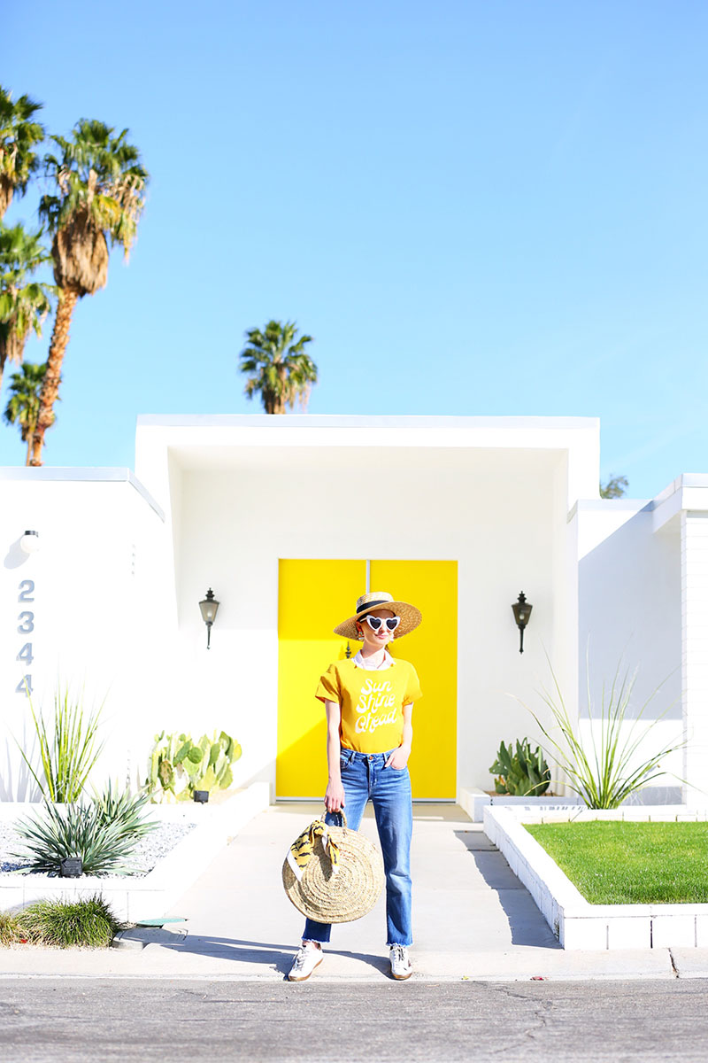 Do You Feel Pretty? Weigh in over on the blog... #kellygolightly #yellowdoors #palmsprings #yellowdoor #sunshineahead