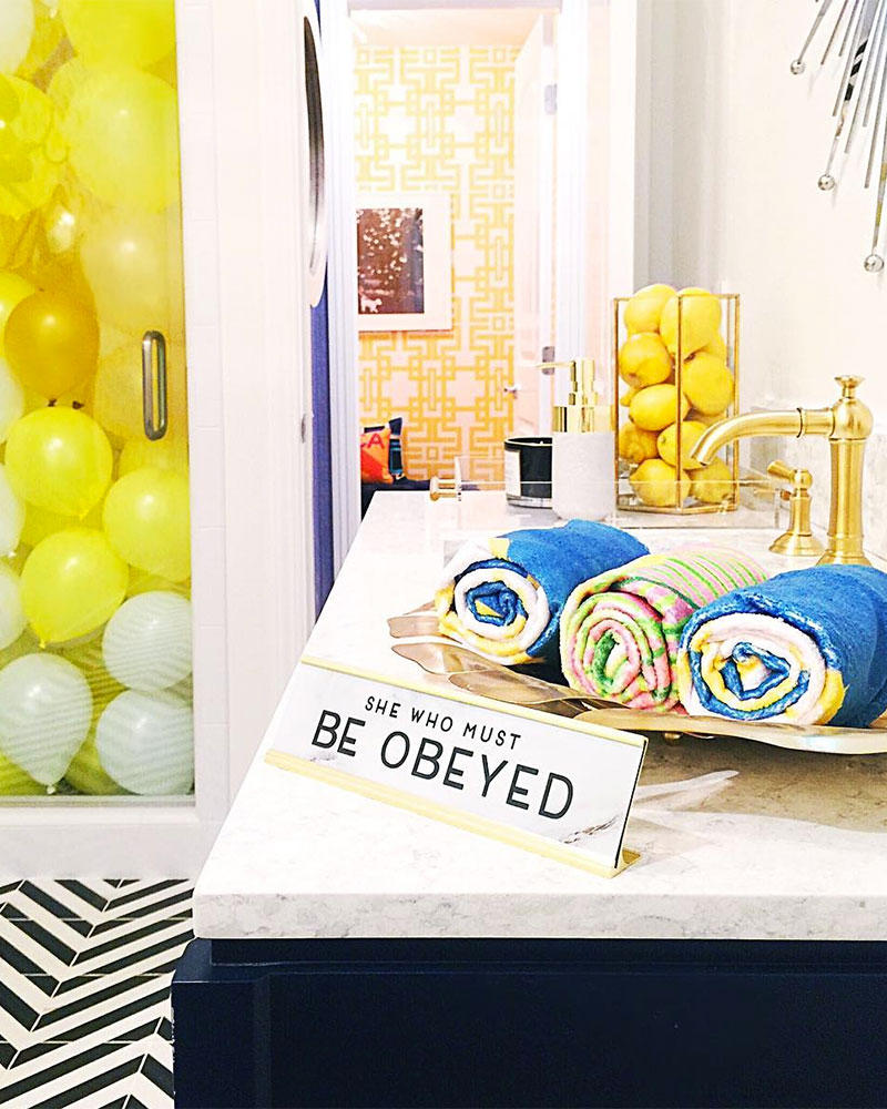 A Lemonade Beyonce-Themed Pool Bath in Palm Springs. See more on KellyGolightly.com!