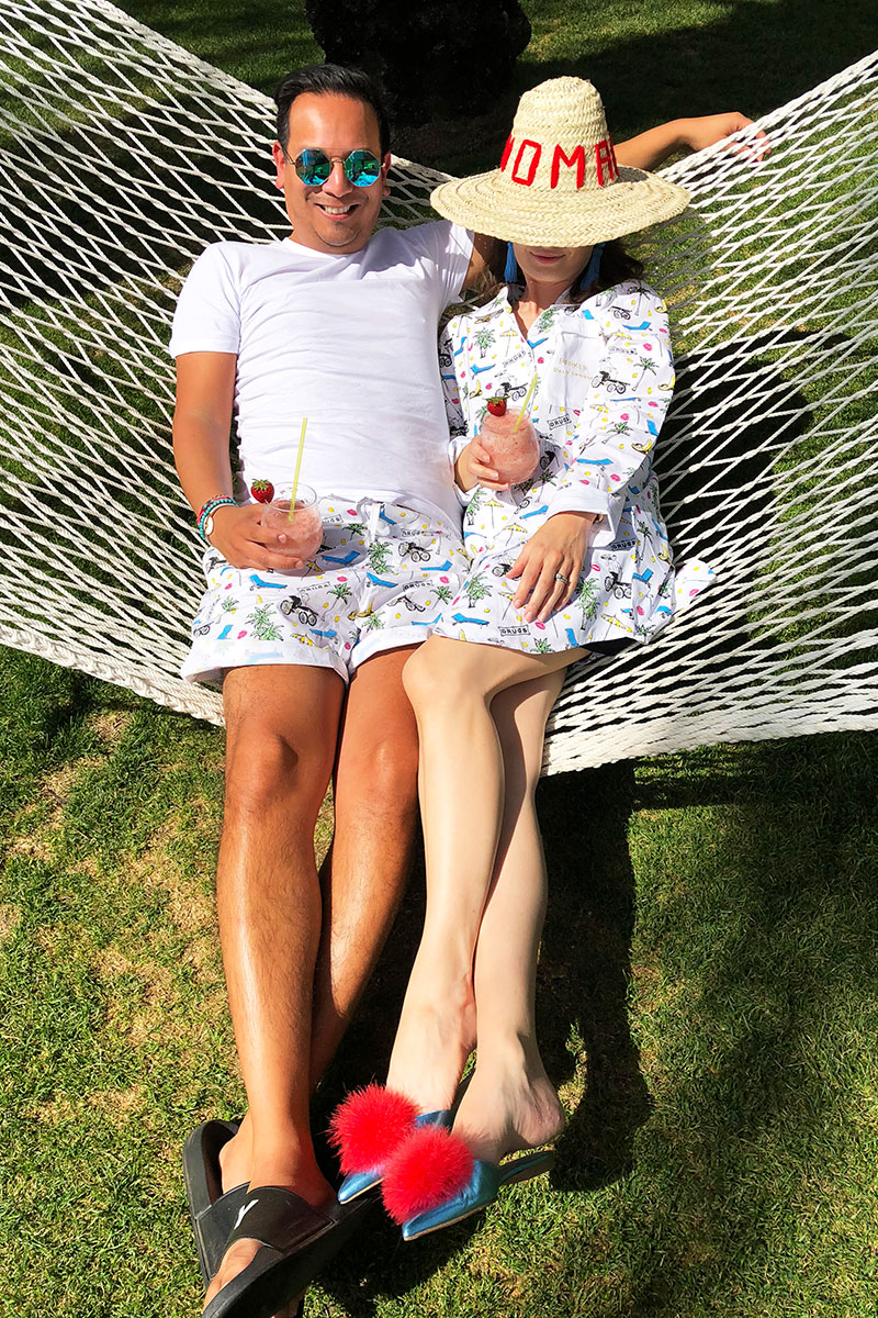 Love the hammocks at The Parker Palm Springs | Kelly Golightly + Salvador Camarena