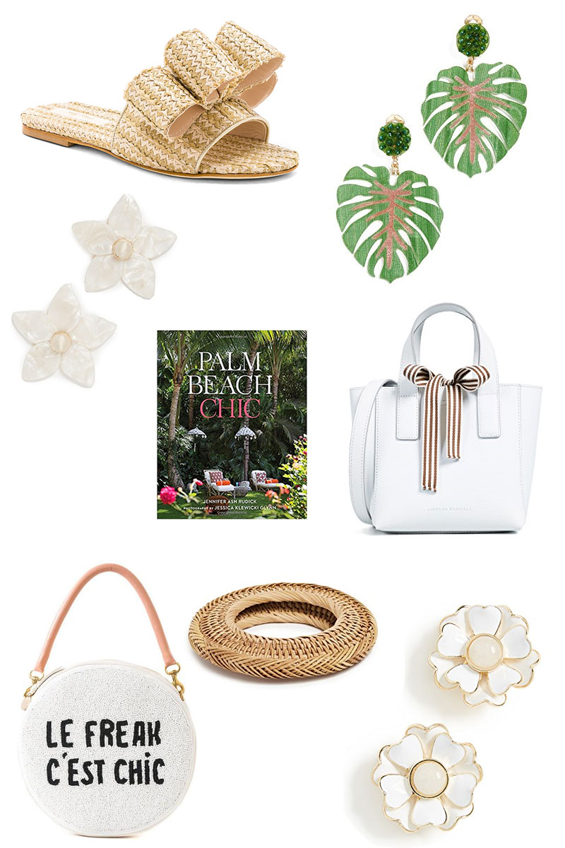 My Palm Beach Chic Birthday Wishlist: Raffia sandals, statement earrings, white bags + more chic finds. | Kelly Golightly