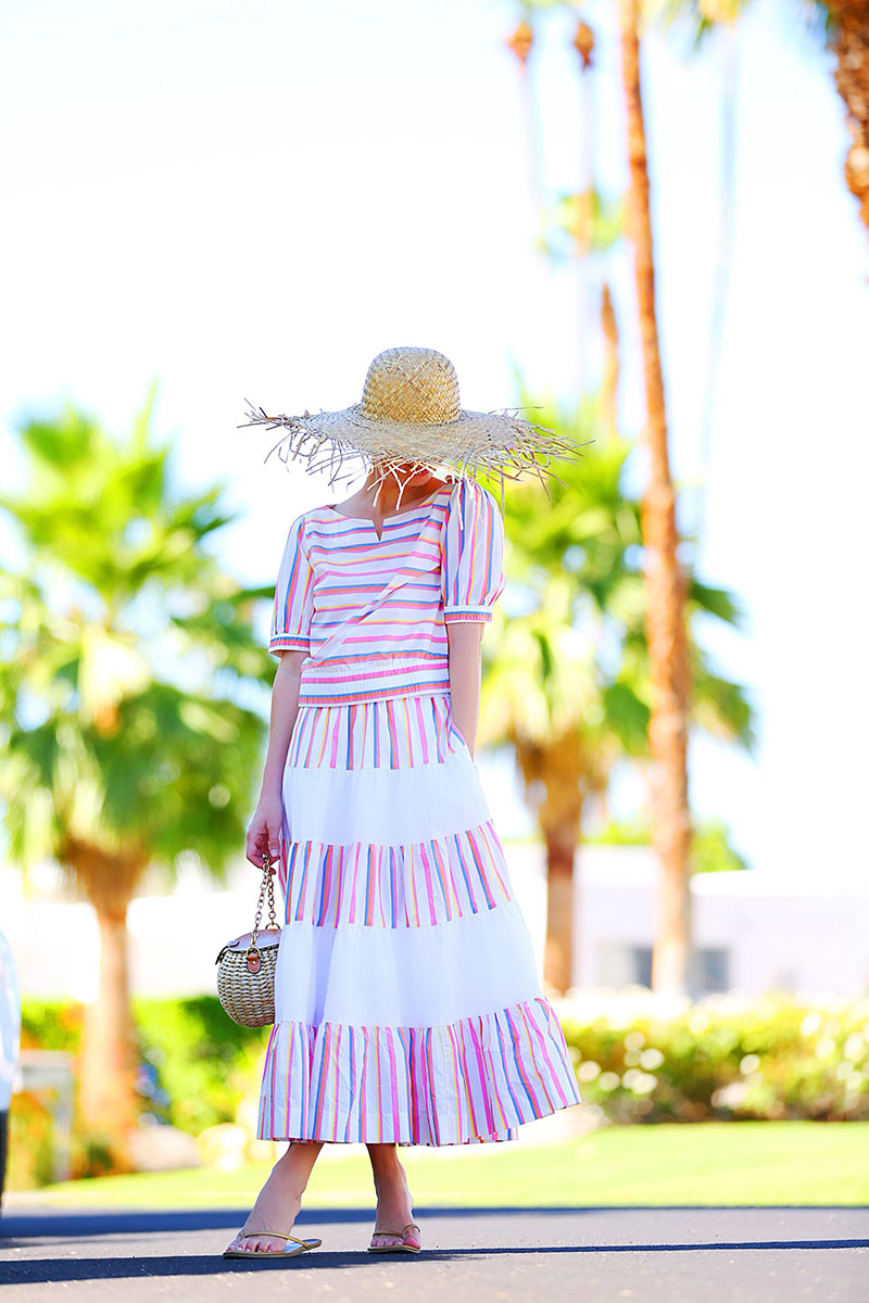 This colorful striped skirt! | Kelly Golightly