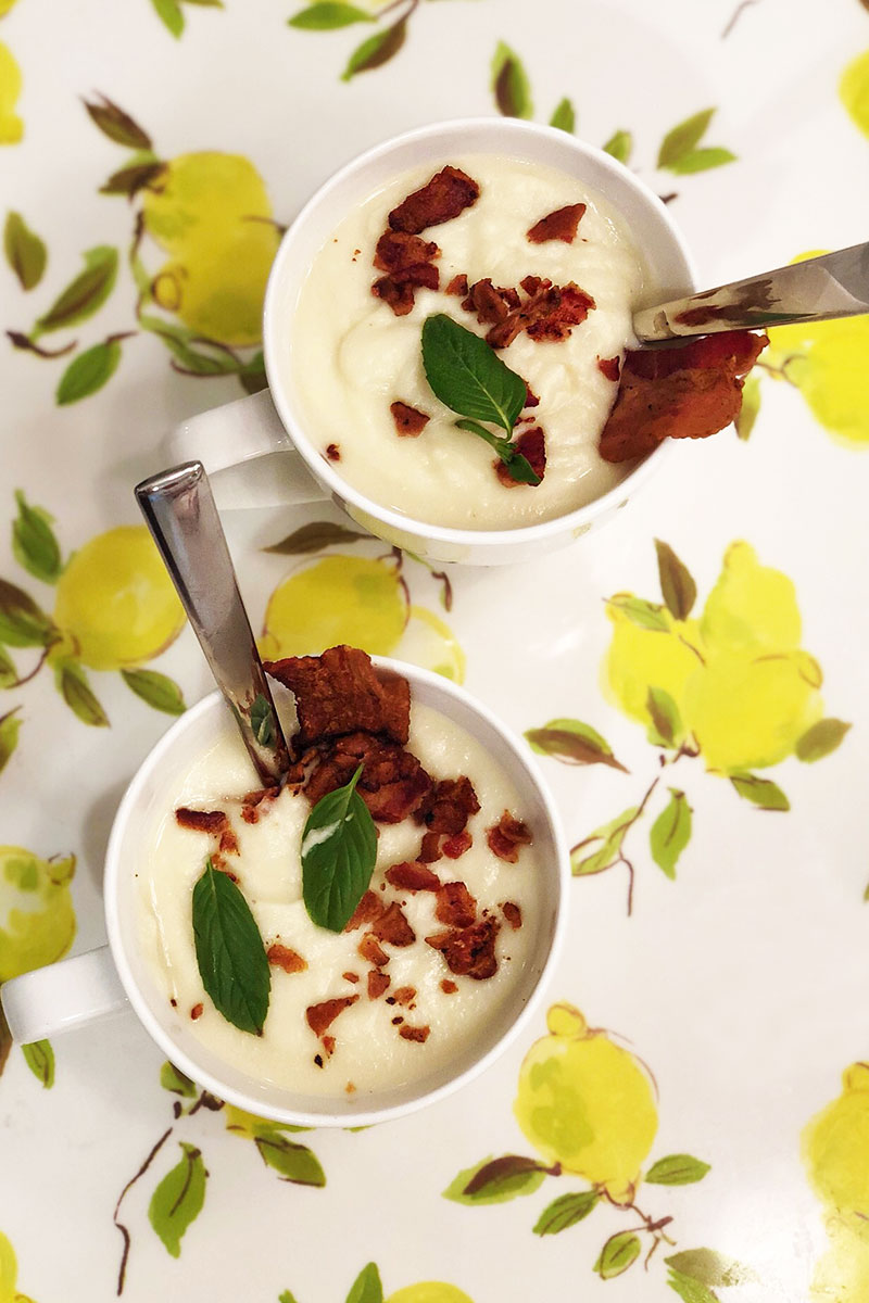 Easy 10-Minute Gluten-Free Dairy-Free Cauliflower Potato Soup | Kelly Golightly