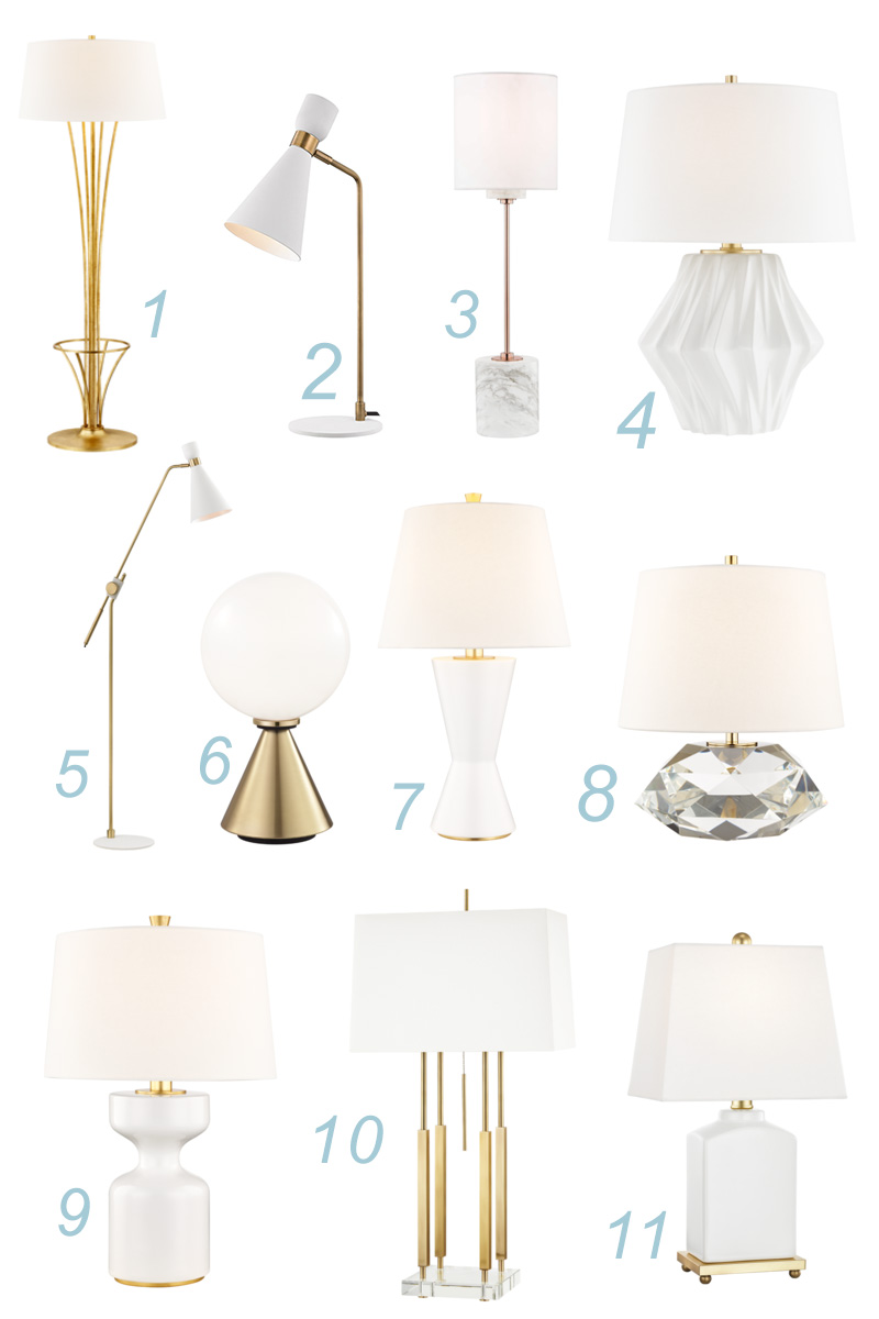 White & Gold Lamps Round Up | Kelly Golightly