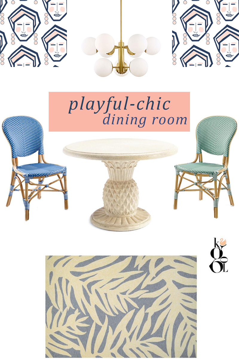 A Playful-Chic Dining Room Moodboard