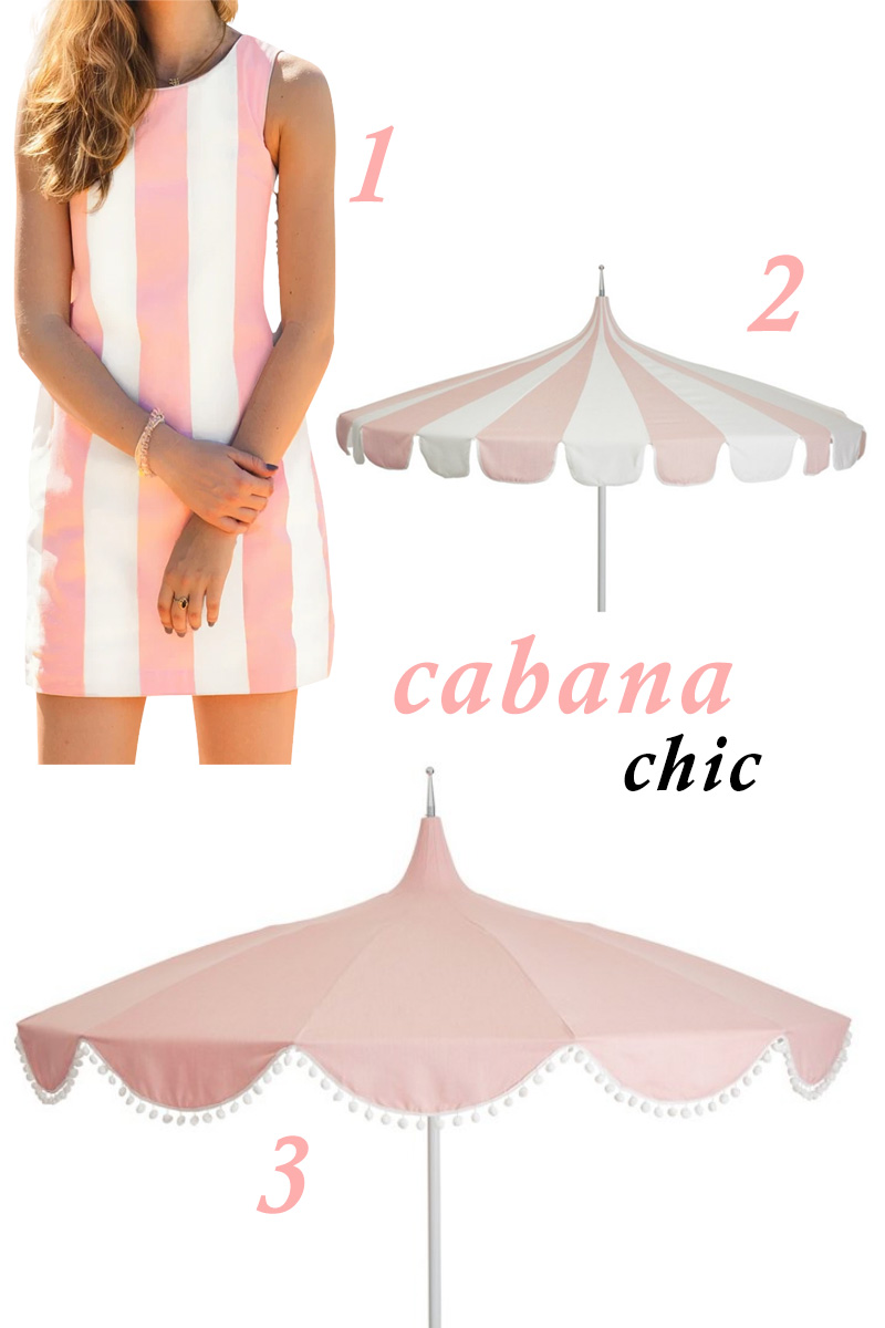 Cabana Striped Dresses & Patio Umbrellas That Channel Slim Aarons Glamour