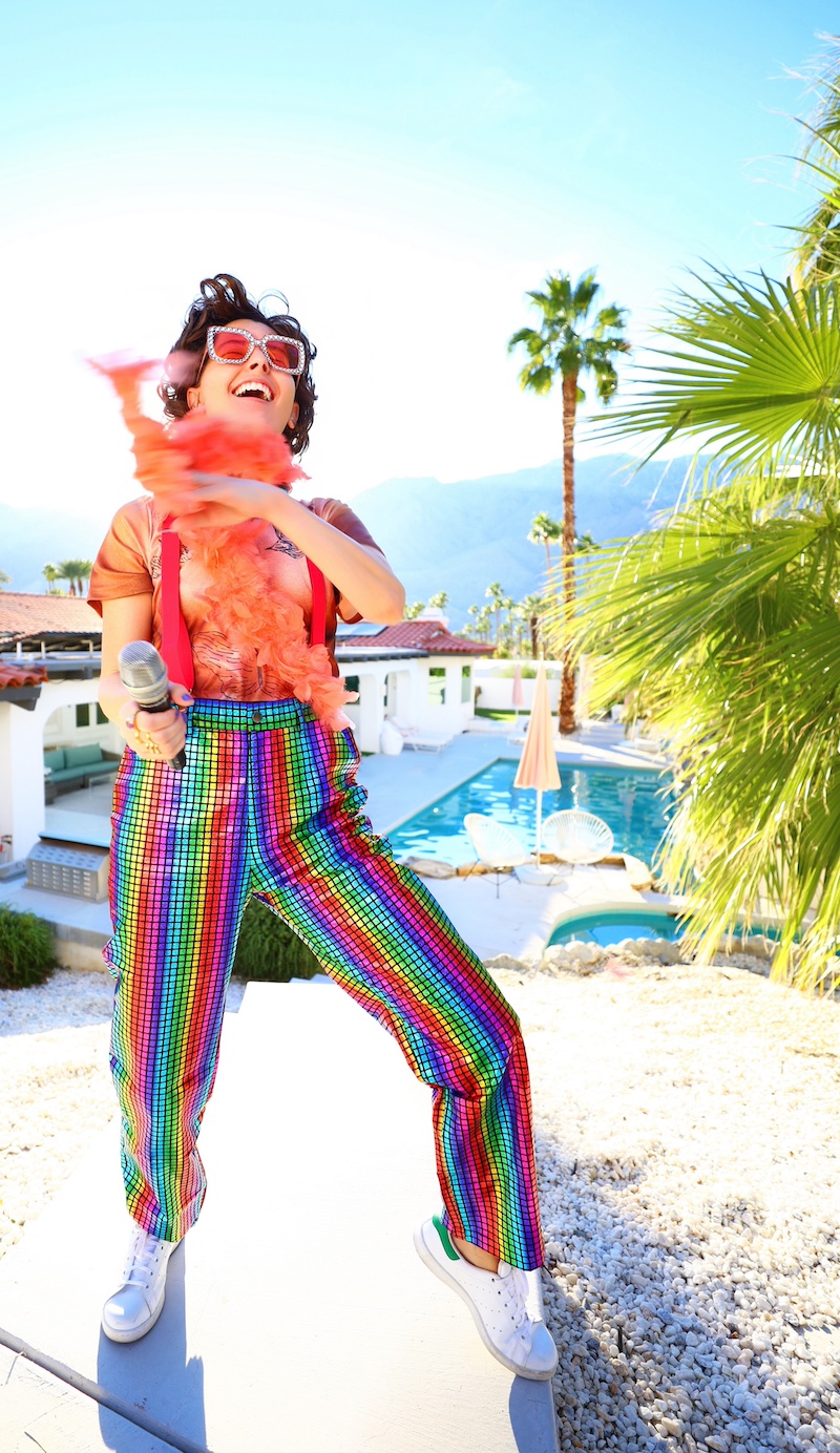 Kelly Golightly dresses up as Harry Styles for Halloween.